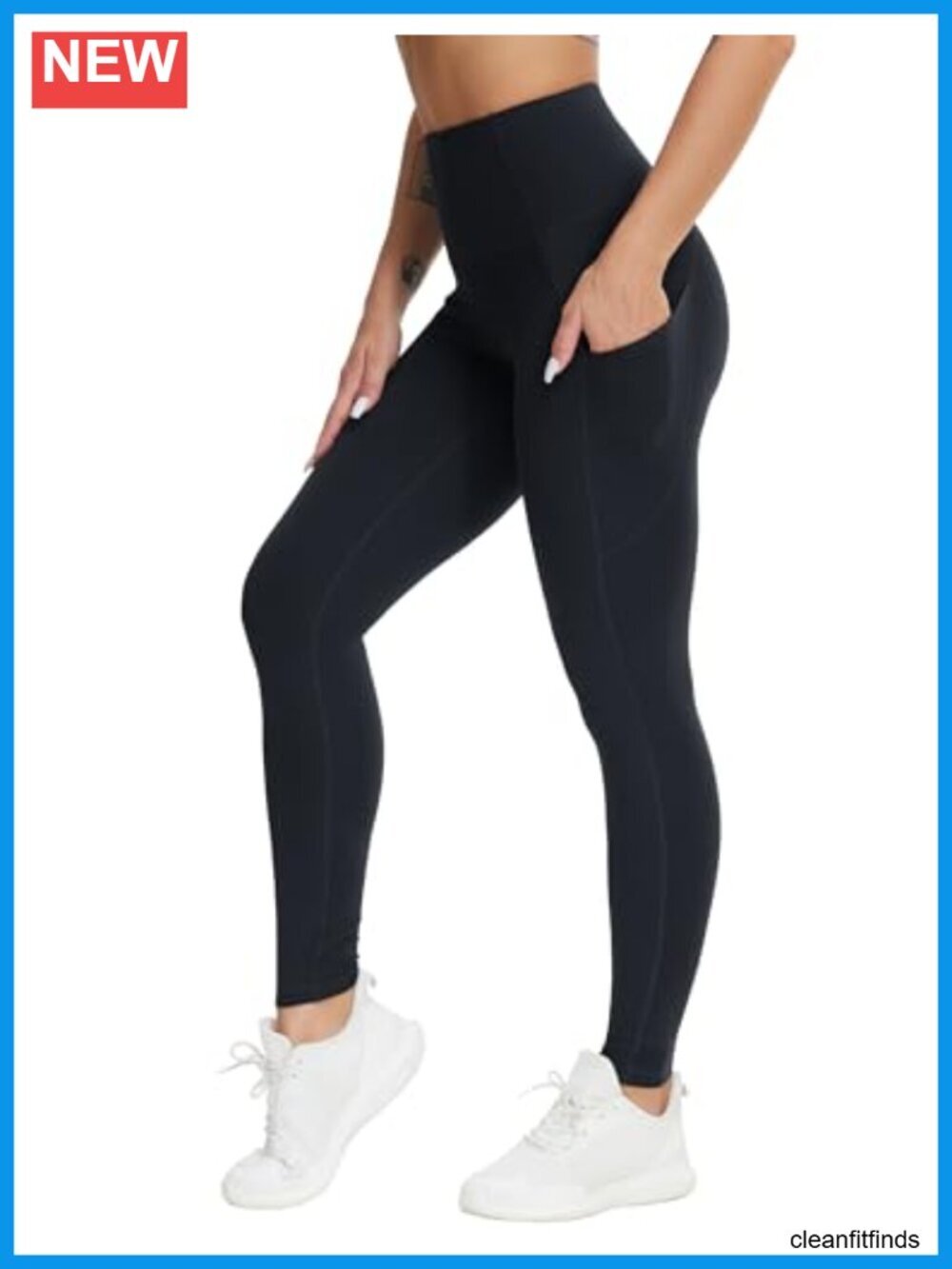 High Waist Yoga Pants with Pockets, Tummy Control, 4-Way Stretch, Breathable